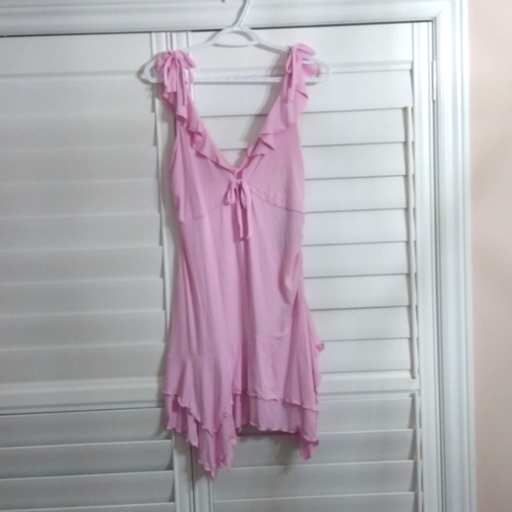 Women's Pink Frill Dress